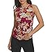 Calvin Klein Women's Sportswear Blouse,Jewel Multi,L