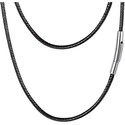 PROSTEEL Braided Leather Necklace for Men Cover