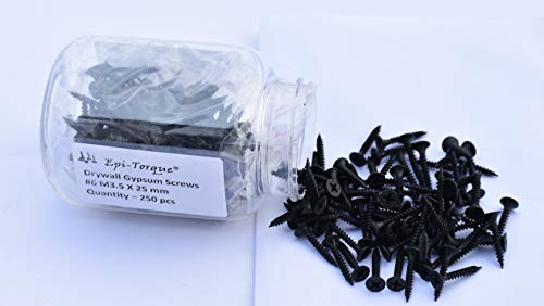 Image of Drywall Gypsum Black Screw Sharp Point Size #6 M3.5 X 25mm (Pack of 250 Pcs)