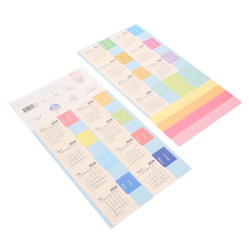 LAPYAPPE 10セット 年対応カレンダーインデックスシール マンスリープランナー用付箋 タブ付ステッカー 区可能 書き込み対応 ノート オフィス