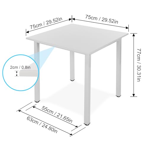 JEFFORDOUTLET Dining Table and Chairs Set 2 Square Dining Table with 2 Faux Leather Chairs for Dining Room Kitchen Home 3 JEFFORDOUTLET Dining Table and Chairs Set 2 Square Dining Table with 2 Faux Leather Chairs for Dining Room Kitchen Home - Image 3