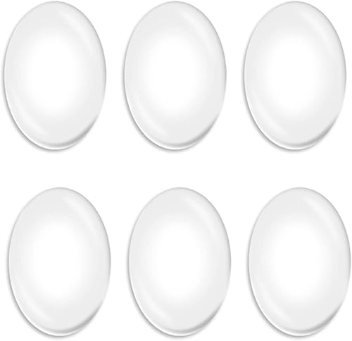 Cabujones de cristal, 100 piezas de respaldo plano transparente, ovalado, 0.709in x 0.984in, para colgante de fotos, manualidades, joyería, cabujón