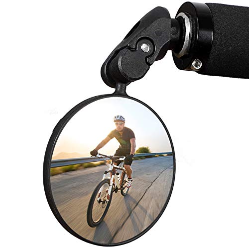 Hbsite Espejos para Bicicleta 360° Giratorio Ajustable HD Convexo Vista Trasera Segura Espejos para Ciclismo Espejos retrovisores angulares Universales para Bicicletas de Carretera de montaña