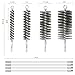 50 in Pipe Cleaning Brush Set with Stainless Steel Bristles, Wire Brush with 4 Flexible Rods, Stainless Steel Pipe Brush 4pcs for Auto Parts, Bottles, Tubes. (3/5, 1, 1 3/5, 2 in Brush Heads)