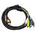 Produktbild DIGIFLEX HDMI Stecker auf 5 RCA Cinch RGB Audio Video Kabel AV-Kabel