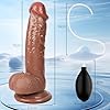 18cm Kleiner Penis Dildo mit Spritzfunktion, Wassersprühfunktion Spritz Analdildo für Männer mit Saugnapf, Frauen Männer Anal Sex Toys, Realistischer Penis Sex Spielzeug für die Frau Erwachsene Spiele #5