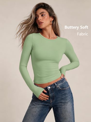 Image of Trendy Queen Womens Long Sleeve T Shirts Fall Fashion Basic Y2K Tops 2026