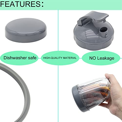 Tapa Plana y Tapa Flip Replacement para Nutribullet miniatura 5