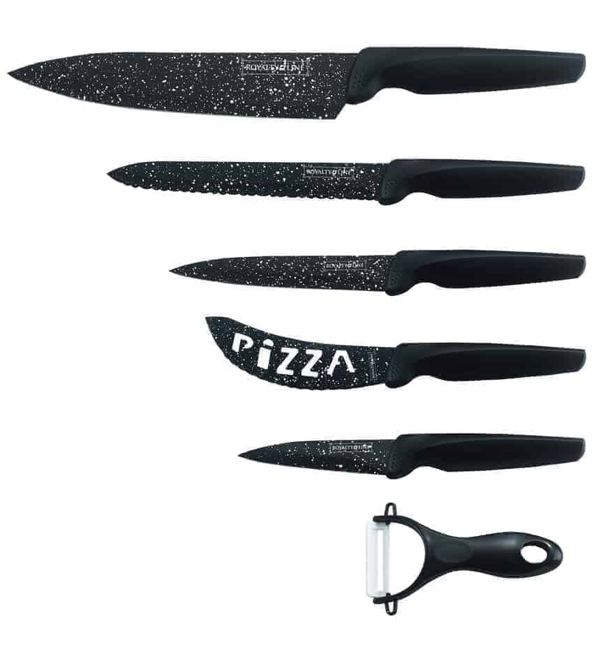 Royalty Line, set de 5 couteaux et 1 économe noir, 39 * 27,5 * 38 cm