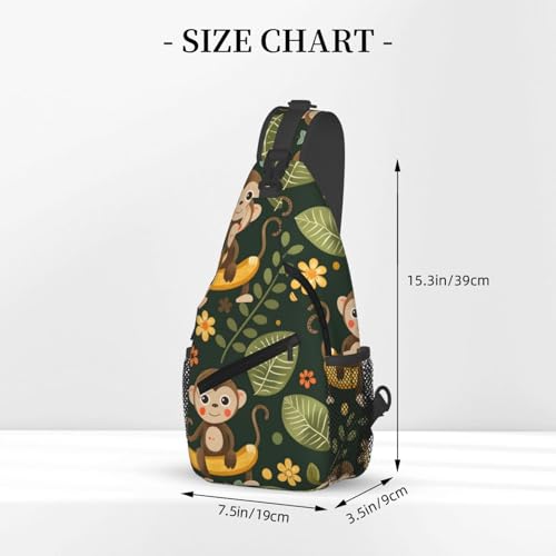 Mochila tipo sling para mujer y hombre, liviana y ajustable miniatura 3