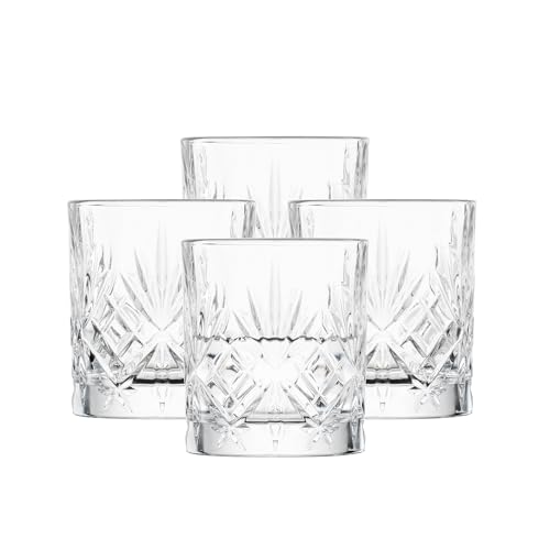 SCHOTT ZWIESEL Copas de licor Show (juego de 4), vasos de chupito intemporales para aguardiente con relieve, vasos de cristal Tritan aptos para lavavajillas (art. nº. 123932)