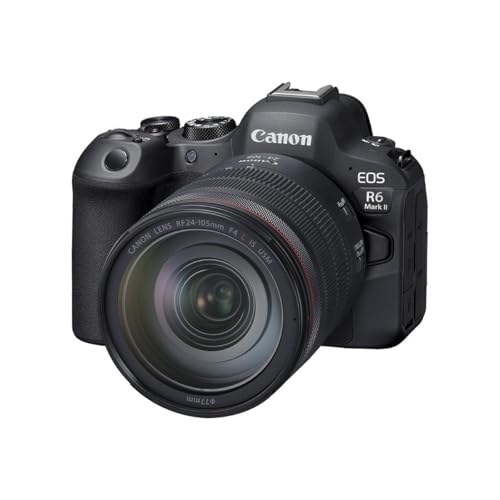 Canon EOS R6 Mark II Mirrorless Camera RF24-105mm F4 L USM Lens Kit, Hybrid Full-Frame Camera, 24.2 Megapixel CMOS Sensor. Photo and Video Camera Capabilities, RF Mount, Black