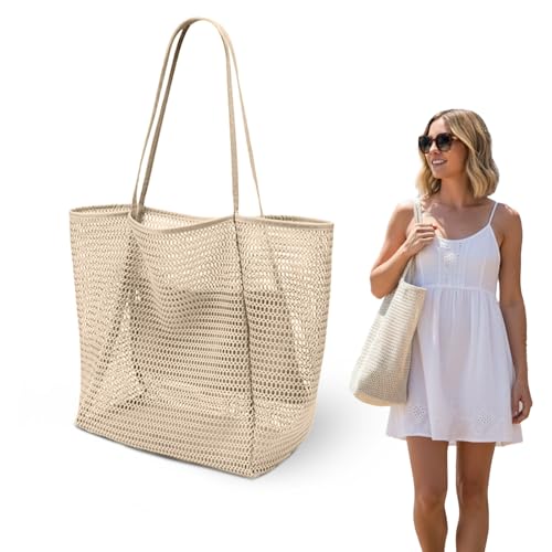 Bolso Tote de Malla Plegable Grande para Playa miniatura 6