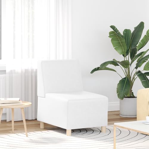 Qnhdfrt Weißer Kunstleder Sessel ohne Armlehnen 55 cm Breite Klein Modernes Design Robust und Pflegeleicht für Wohnzimmer Schlafzimmer Büro Qnhdfrt Weißer Kunstleder Sessel ohne Armlehnen 55 cm Breite Klein Modernes Design Robust und Pflegeleicht für Wohnzimmer Schlafzimmer Büro