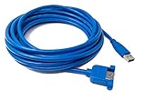 System-S USB 3.0 Kabel 5 m Typ A Stecker zu Buchse Schraube Adapter in Blau