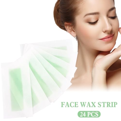 24PCS Bandas De Ceras Fría Depilatoria Para Depilación Facial De Labios, Tiras De Ceras Facial Para Mujeres, Depilación Facials Para Pieles Sensibles, Bandas De Cerax Fría Para Depilatoria Facials - imagen 6