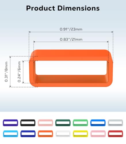 Anillas de sujeción de 20 mm para Garmin pack de 14 cierres de silicona multicolor 2
