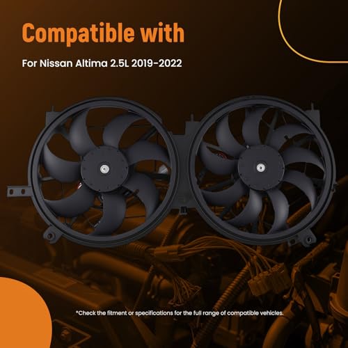 Image of maXpeedingrods Radiator Cooling Fan Assembly for Nissan Altima 2.5L 4-Door 2019-2022, 214816CA0A 214816CA1A 624300