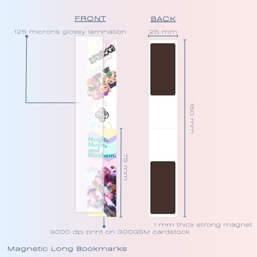 Image of Dia & Tia Magnetic Bookmarks Set, Kpop - Demon Hunter, Long | Elegant & Durable, Themed - Fantasy, Inspirational Quotes, Best Gift for Book Lovers, Students, Return gifts