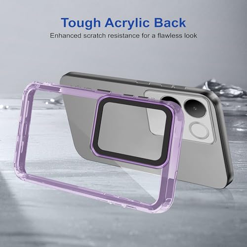 Image of amazon basics Back Case Cover for Vivo T2 Pro 5G (TPU + PC Translucent Purple)