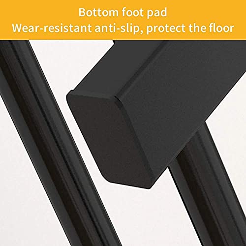 Image of Owme Heavy Duty Clothes Drying Rack with Wheels | 1 Tier Double Pole Garment Rack | Laundry Drying Stand for Balcony | Cloth Hanging Stand | Indoor Outdoor Drying Rack for Clothes - POLE BLACK