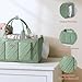 VKSAO Baby Essentials Diaper Caddy Organizer – Portable Storage Basket with Shoulder Strap & Stroller Hooks, Splashproof Quilted Nursery & Car Tote, Gender Neutral Gifts for Baby Shower, Sage Green
