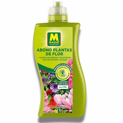 Abono Líquido Plantas de Flor 1L MUY EFECTIVO | Fertilizante Líquido NPK 4-6-6 con Hierro y Micronutrientes | Estimula la Floración y Vitalidad en Plantas de Interior y Exterior | Nexum Market