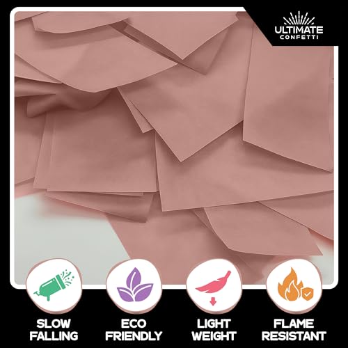 Image of Ultimate Confetti, Mocha Mousse Biodegradable Confetti - Rectangular Flame-Resistant and Slow-FallingTissue Paper Confetti for Cannon and Launcher use - Best for Celebrations - 1 lb, 16 oz