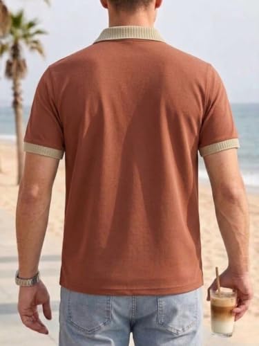 Image of SMOWKLY Men's T-Shirt | Stylish T Shirt with a Ribbed Collar | Soft Breathable Lightweight Polyester Blend | Stylish Regular Fit Casual TShirt for Men.