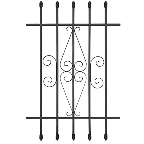 Grisham Spear Point Window Bar Guard,Security Bars for Windows Prevent Burglary(24 x 36, Black)