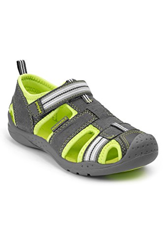 pediped Flex Sahara Water Sandal (Toddler/Little Kid), Grey Lime, 20 EU(5 E US Toddler)