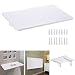 Yescom Wall Mounted Floating Folding Computer Desk 66lbs Weight Capacity PC Dining Wooden Table 23 5/8" x 15 3/4" White