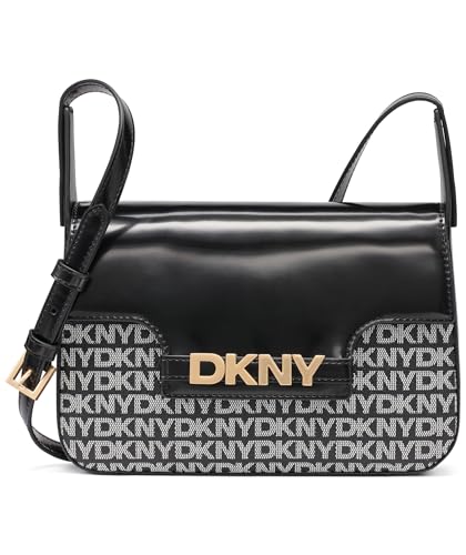 Sac à bandoulière DKNY Avril Logo Noir, l'excellence de la maroquinerie