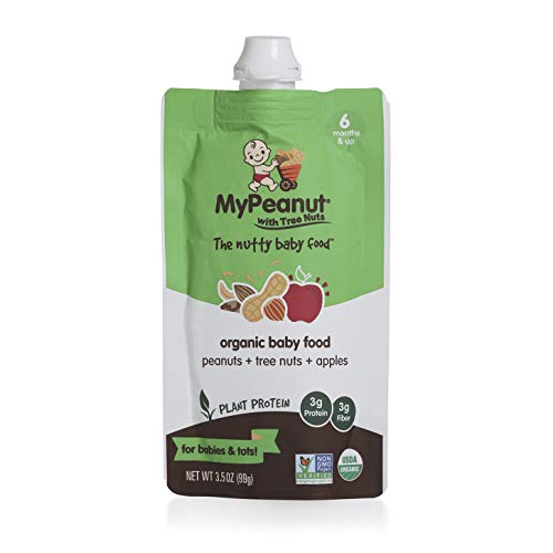 MyPeanut Baby Food, Organic Stage 2 Peanut, Tree Nut and Apple Puree