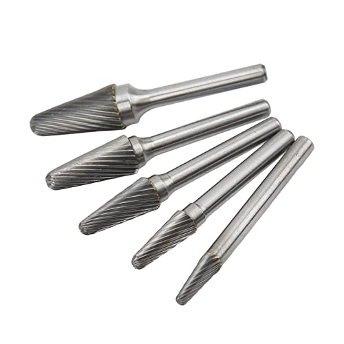 Set de 5 Fresas de Carburo con Corte Simple 6mm miniatura 6