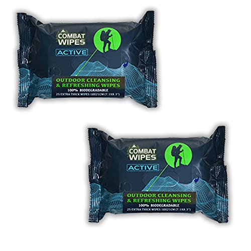 Combat Wipes ACTIVE Outdoor Wet Wipes - Extra...