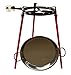 Kit Paellero 30 cm Gas butano, paellera de acero pulido de 38 cm, regulador de Gas + 1,5 metros de Manguera, soporte de 3 Patas reforzadas