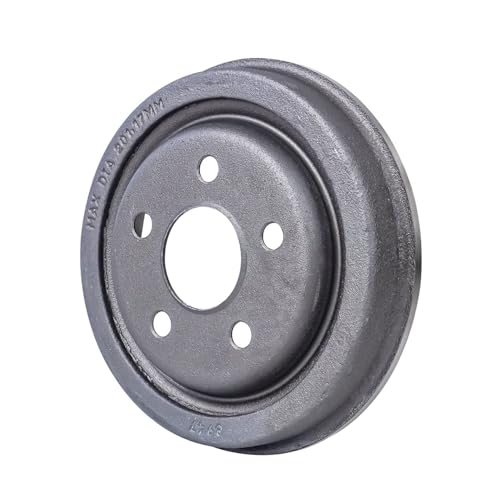 Image of Detroit Axle - Rear Brake Drums for Dodge Neon Aries Charger Shadow Daytona | Plymouth Horizon Neon Reliant Sundance Turismo Chrysler Lebaron Brake Drums Rear Replacement