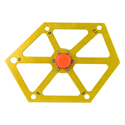 MQPALZKD Angle Ruler Hexagon Aluminum Alloy Multifunctional Magnetic Protractor Adjustable Woodworking Gauge Measuring Tool(D)