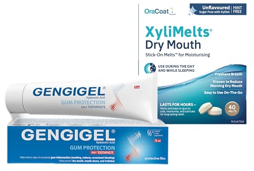 XyliMelts for Dry Mouth & Gengigel 75ml Toothpaste Bundle (Unflavoured)
