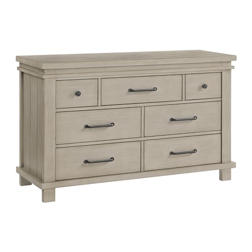 Image of Soho Baby Hampton Premium Soft Closing 7-Drawer Dresser, Smooth Stone Wash Finish