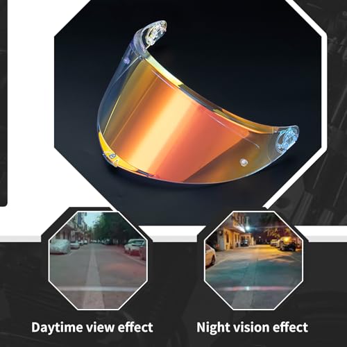 Image of PSLER Shatterproof Motorcycle Helmet Visor for K6 K6s,Transparent Red