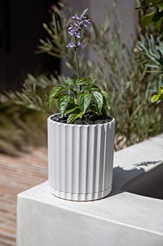 Image of Veradek Demi Series Demi 6 inch Planter w /Tray, White