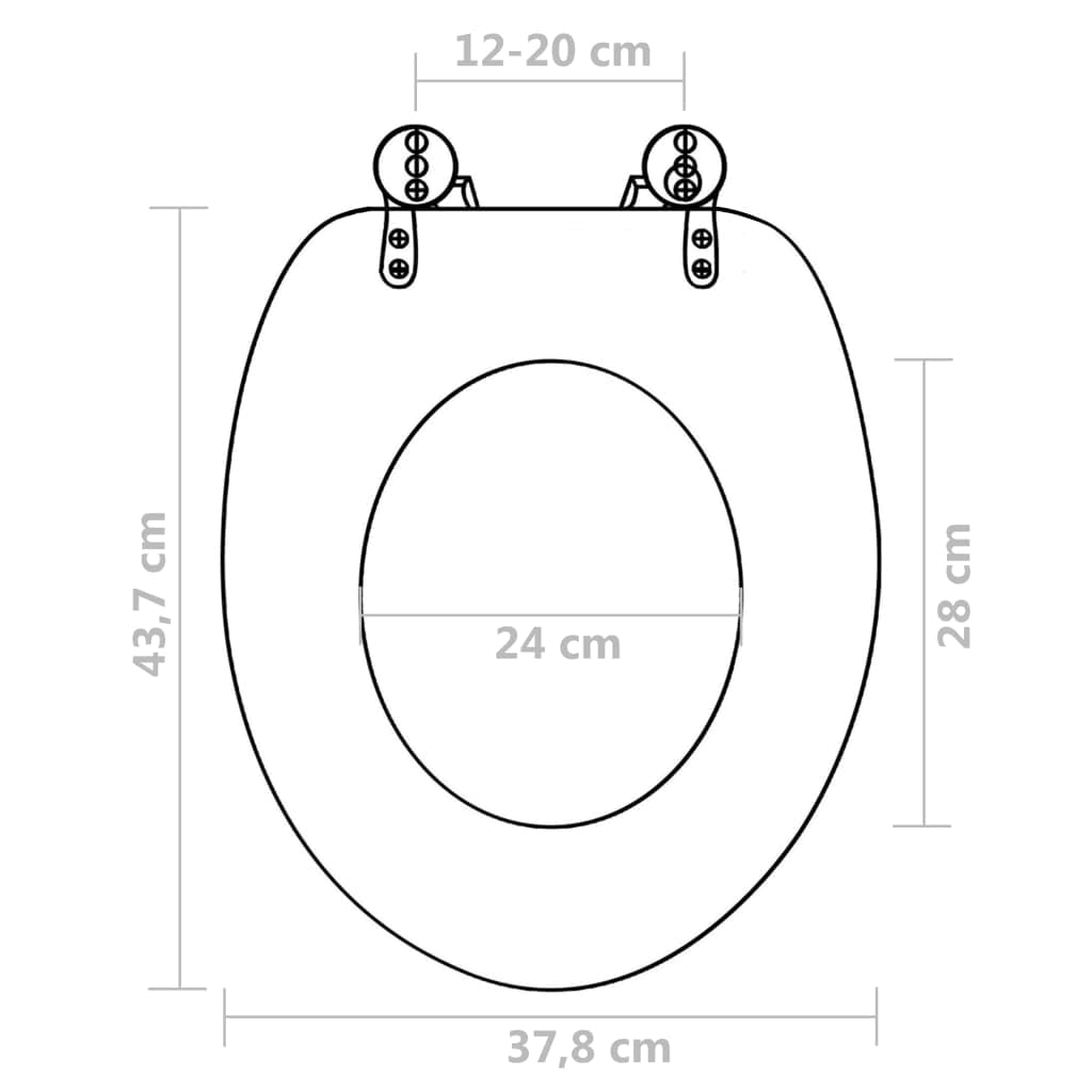 Sedile WC sedile sedile WC con coperchio MDF blu gocce d'acqua 02_0002928