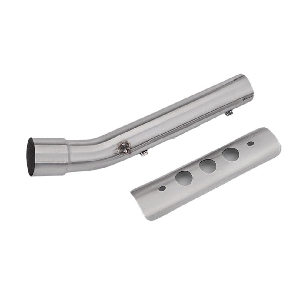 Deflectores Calor Escape Para Y&amaha Tenere 700 2019-2023 XTZ690 T7 T7 Silenciador De Escape Para Motocicleta Tubo De Conexión Medio Con Escudo Térmico De 51mm