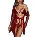 YUEDIAN Sexy Kostüme für Frauen Dessous-Set Braut Geschenke - Rot - XX-Large