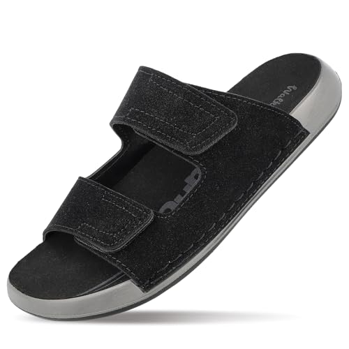 Image of WALKAROO Men's Slip-On Comfort Sandals - WGP53032 Black