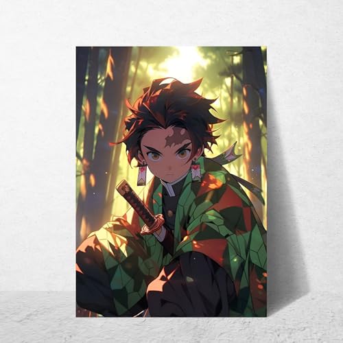 Image of Tanjiro Kamado Poster | Demon Slayer Anime - kimetsu no yaiba | Laminated | For Wall, Office and Home Decor | A3 and A4 Sizes (A4 Medium, 10)