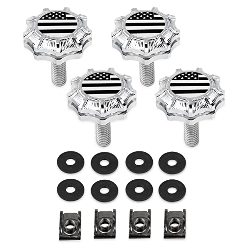 Cerraduras para alforjas GUAIMI, sistema antirrobo con tornillos de montaje para Harley Touring, Road King, Street Glide, Electra Glide y Road Glide (1993-2021) - Bandera estadounidense (cromado) miniatura 4