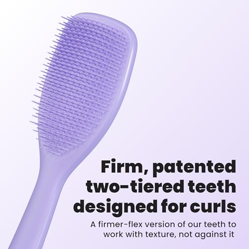 Image of Tangle Teezer Ultimate Detangler Curly Hair Brush, Large, Purple Passion | Patented two-tier, firm-flex teeth detangle, reduce breakage & frizz on wet or dry hair; hairbrush for curly to coily hair